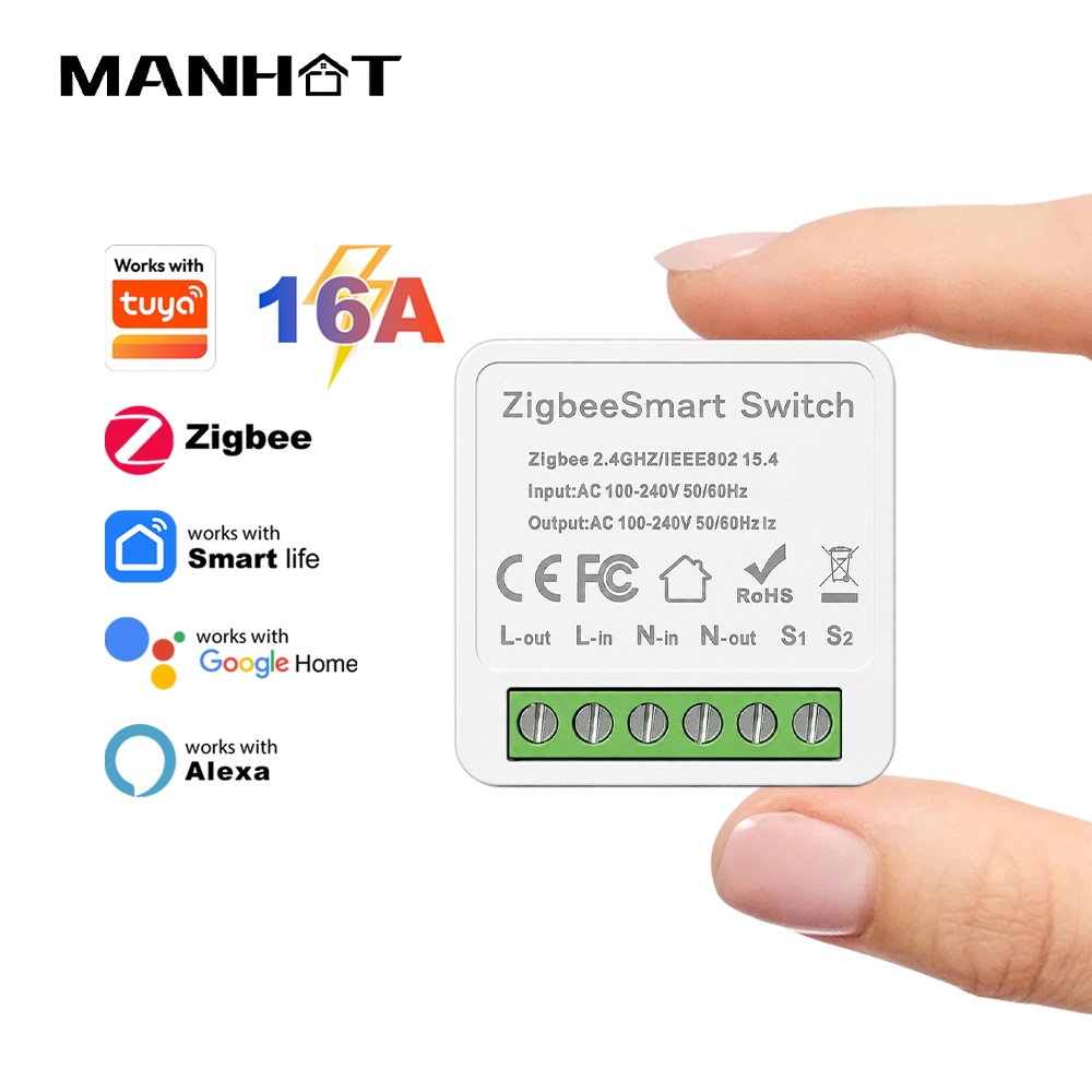 Smart Home Google - Manhot ZigBee 3.0 Switch Module 16A