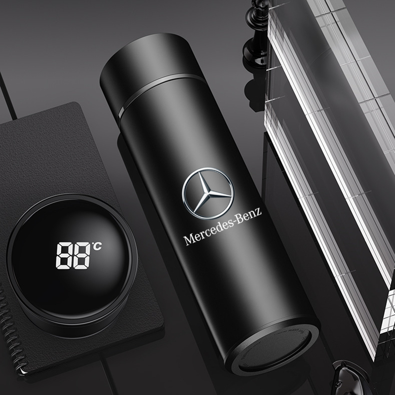 Smart Home Logo - Stainless Steel thermos cup smart display