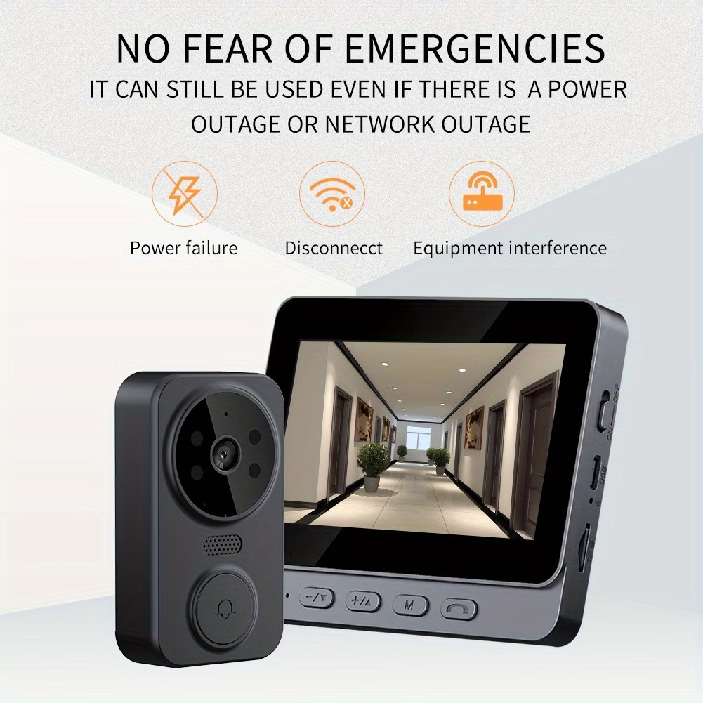 Smart Home Video Doorphone Ezviz - 4.3'' IPS Screen 2.4G Wireless Video