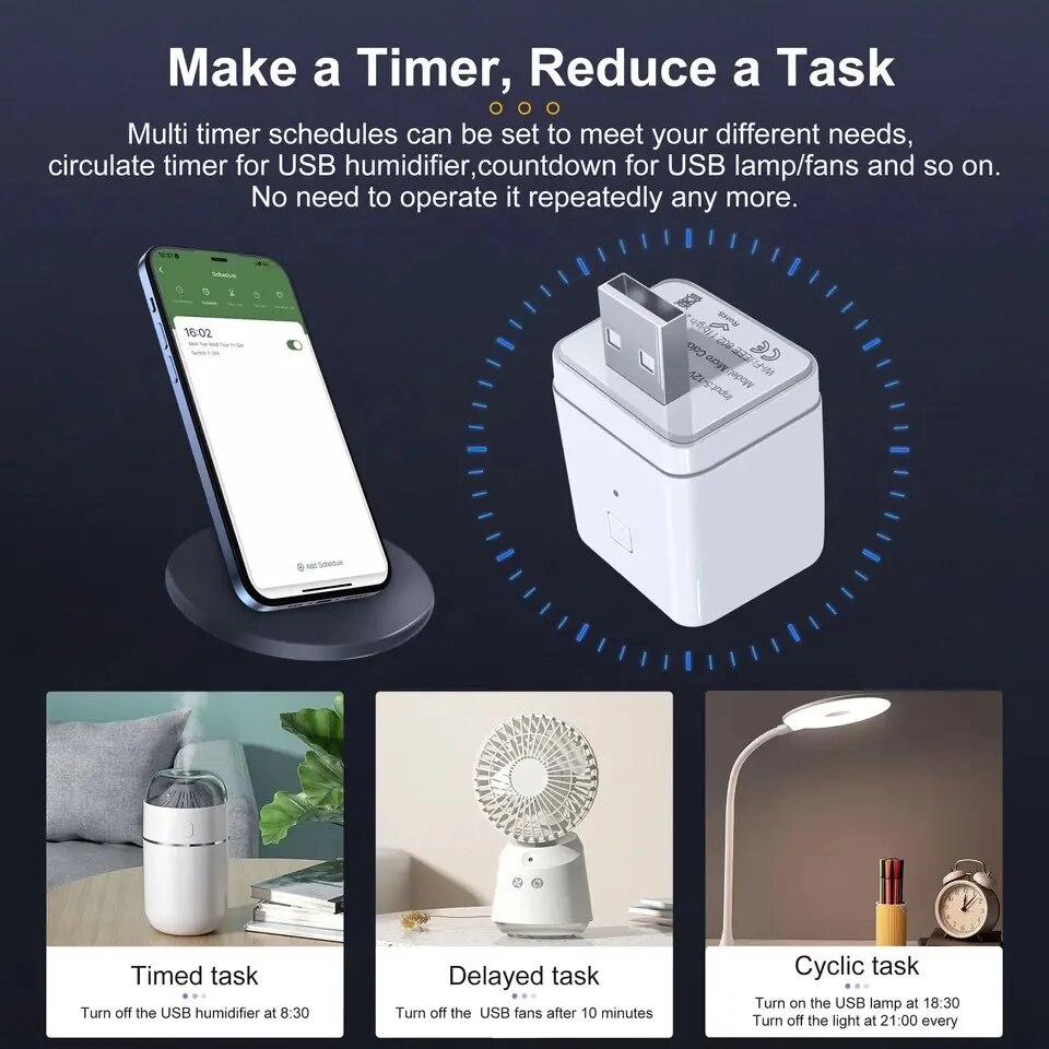 Tuya Smart WiFi Micro USB Adap - Smart Home Google review and price