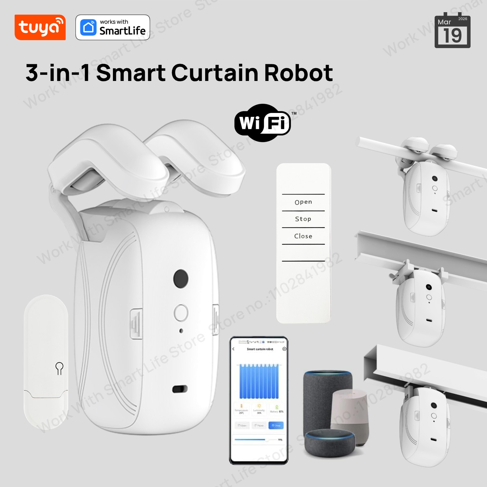 1/2PCS Tuya Smart WiFi Curtain - Smart Home Hub Matter review and price