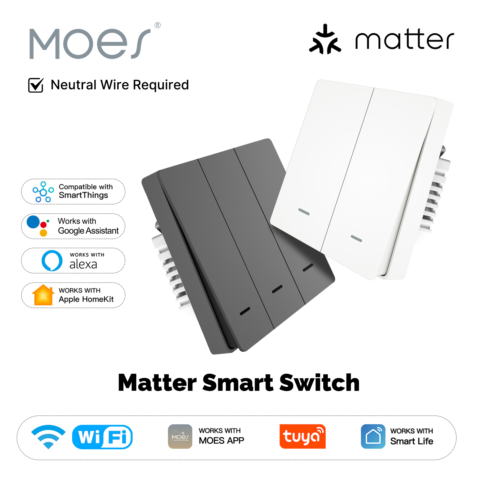 MOES Matter Tuya WiFi Smart Li - Smart Home Google review and price