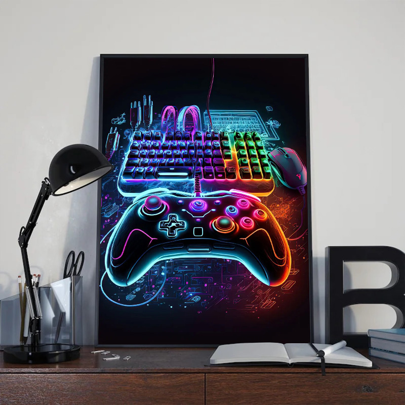 Neon Pop Cool Gaming Wall Art  - Smart Home Poster review and price