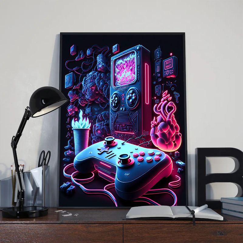 Neon Pop Cool Gaming Wall Art  - Smart Home Poster review and price