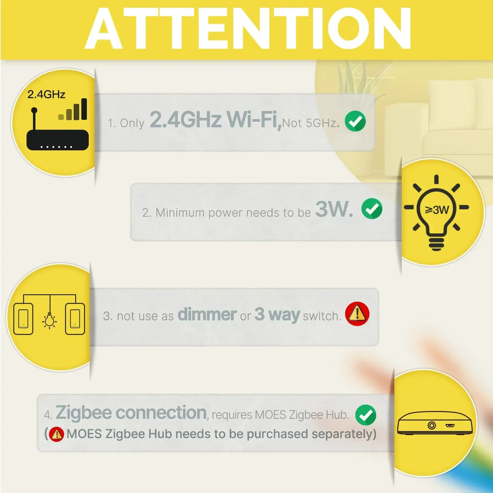 MOES Tuya ZigBee US Smart Ligh - Smart Home Google review and price