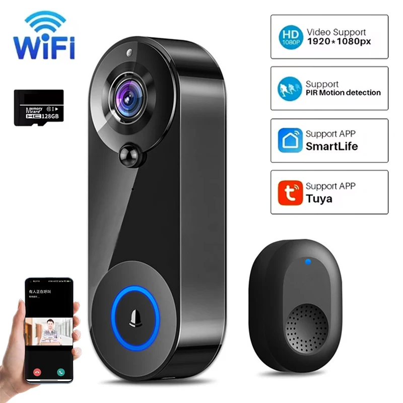 Tuya Video Doorbell Camera 108 - Smart Home Video Doorphone Ezviz review and price