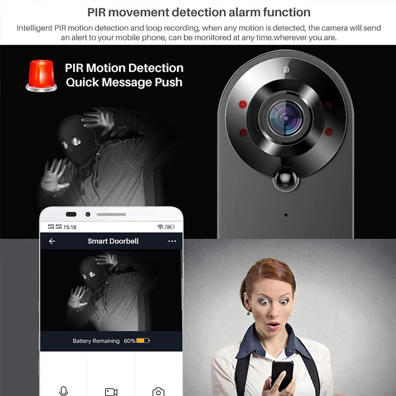 Tuya Video Doorbell Camera 108 - Smart Home Video Doorphone Ezviz review and price