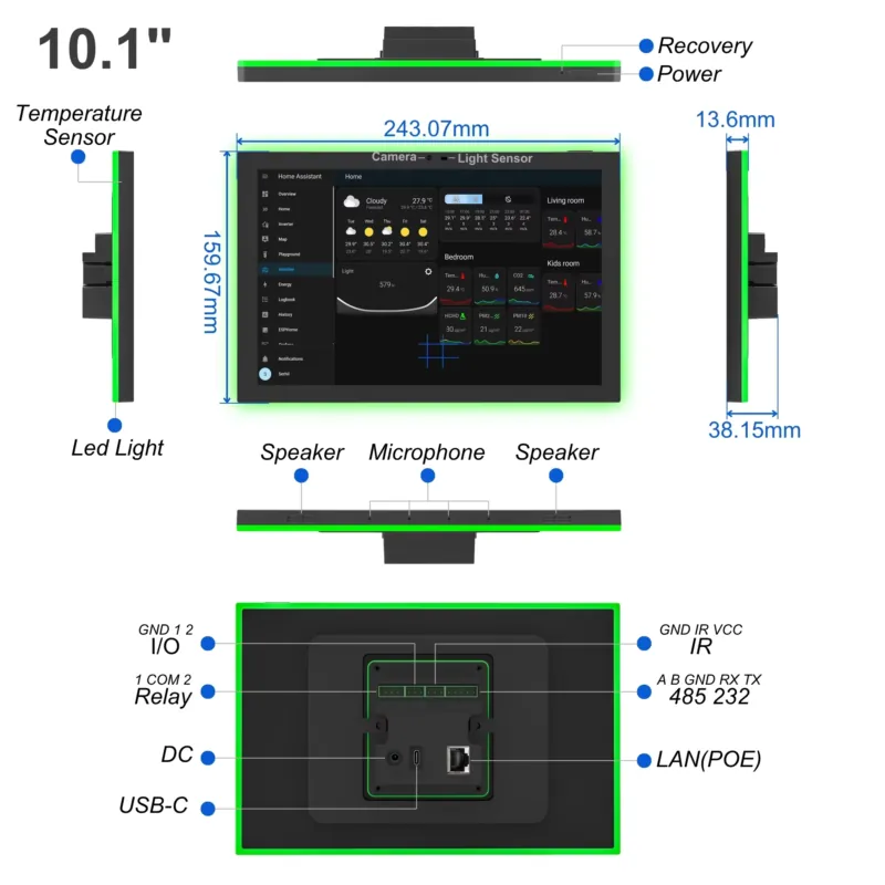 Home Assistant 10.1 Inch Andro - Smart Home System review and price